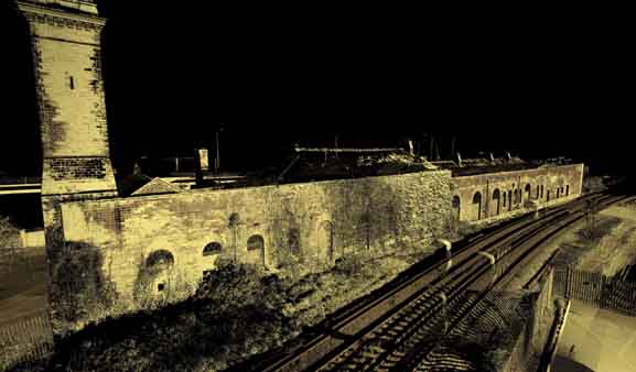 Laser Scan of Rear Elevation of Old Dover Harbour Railway Station