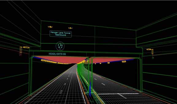 Hanger Lane Gyratory Underpass Wireframe Model